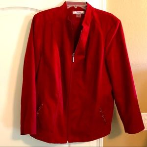 Red TANJAY jacket. Size 20W.